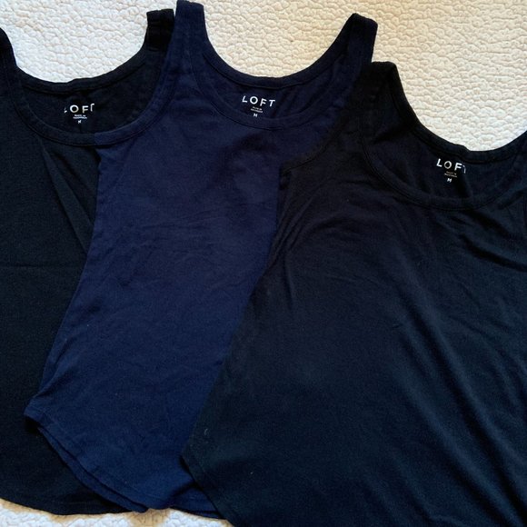 NWOT - LOFT Knit Tank Top - Set of 3 - Picture 2 of 4